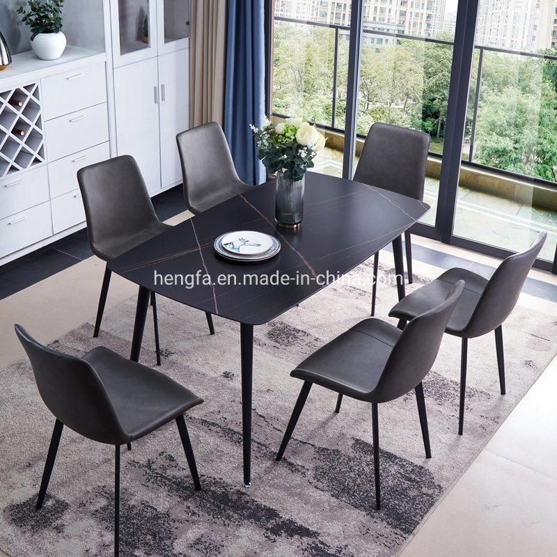 Home Furniture Carbon Steel Legs Comfortable Dining Chairs