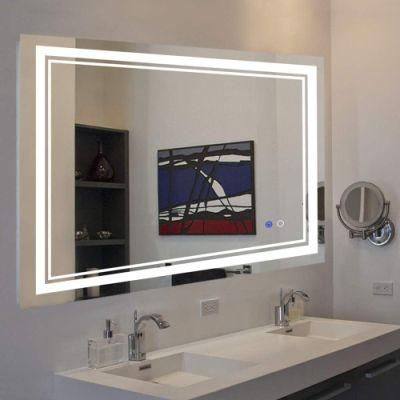 5mm High Light Hotel Wall Mounted LED Mirror Bathroom Vanity Top Mirror