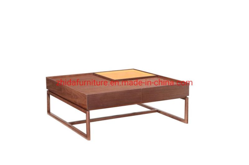 Living Room Furniture Square Wood Table