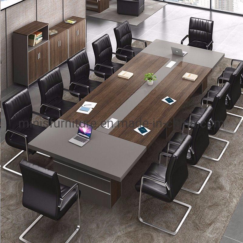 (M-CT372) Big Office Cofference Table Furniture in Stock with Bottom Cabinet