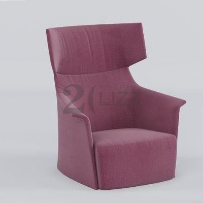 European Style Hot Sale Home Furniture Modern New Design Wood Frame Living Room Purple Fabric Chair