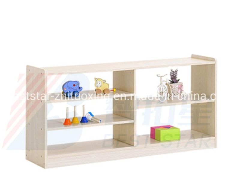 Children Care Center Furniture, Baby Display Wooden Shelf Rack, Playroom Furniture Toy Storage Rack, Kindergarten Kids Shoes Rack