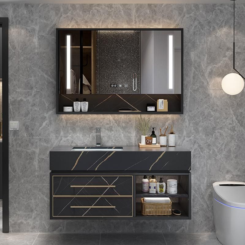 Modern Melamine Bathroom Vanity, Wall Mount Bath Mirror Cabinet
