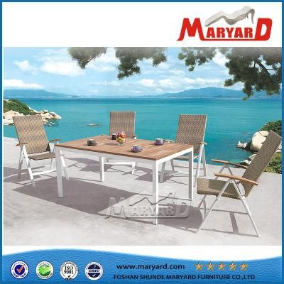 Modern Aluminum Garden Dining Table and Chair High Quality Aluminum Table Leisure Hotel Resort Outdoor Dining Table