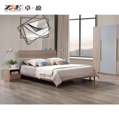Wooden Foshan Furniture Bedroom Double Bed