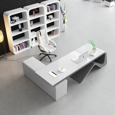 Modern Fashion Boss Table President Table Manager Table Supervisor Table Simple Executive Desk Creative Paint White Desk