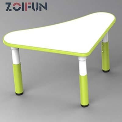 Height Adjustable Green Color Plastic Kindergarten School Desk and Chair Nursery Furniture