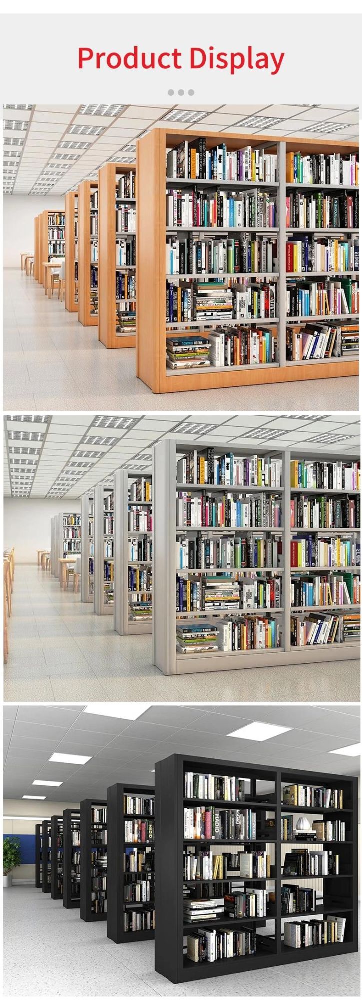 School Furniture Library Use Metal Book Shelf