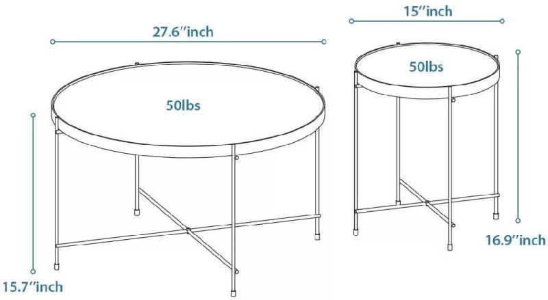 Home Round Coffee Table Sofa Table Accent Table