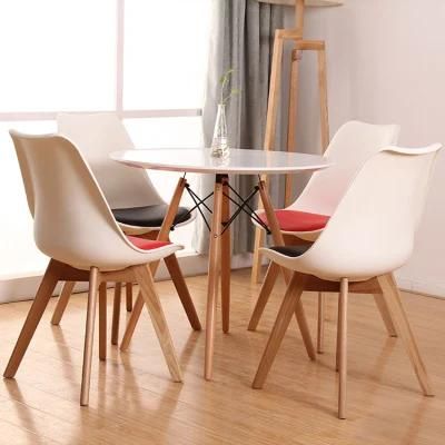 Free Sample Dining Room Furniture Wholesale Fashion Chair Wooden Legs Dining Plastic Chair