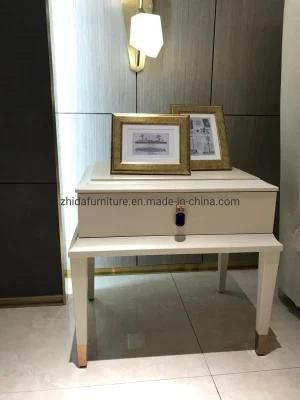 Bedroom Furniture Elegant White Wooden Cabinet Night Stand with Drawer