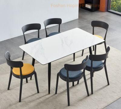 Modern South Africa Dining Table Set Breakfast Table Home Furniture Dining Table with MDF Top Steel Tube Leg Kitchen Dining Table &amp; Chair