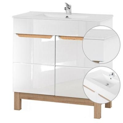 Vanity Unit 81cm Ceramic Washbasin High Gloss Bathroom Furniture