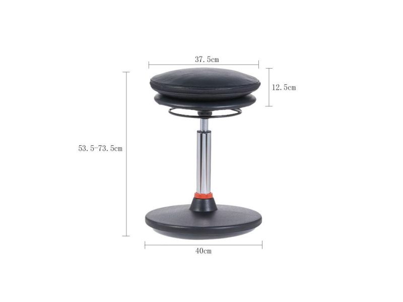 Adjustable PU Leather Office Sit Stand Wobble Stool Chair