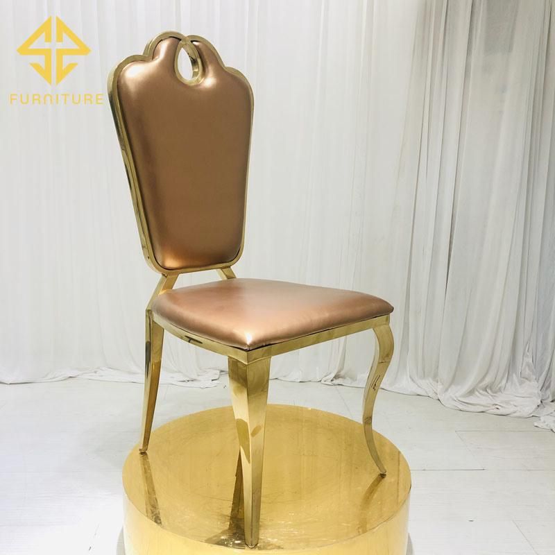 Wholesale Gold Metal Royal Hotel Dining Banquet Wedding Chair