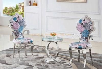 Modern Luxury Banquet Hall Use Stainless Steel Guest Chair Hotel Hall Furniture Wedding Chair