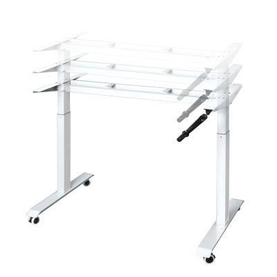 Ergonomic Manual Hand Crank Height Adjustable Standing Desk Frame