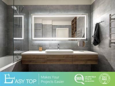 High Quality Modern HPL Wooden Veneer MDF Bathroom Cabinet