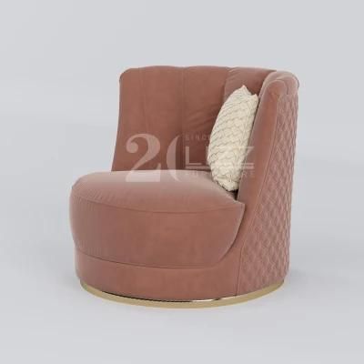 Contemporary Hot Selling European Design Single Fabric Sofa Chair with Metal Feet