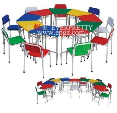 Colorful 9-Kid&prime;s Kindergarten Tables and Chairs Furniture
