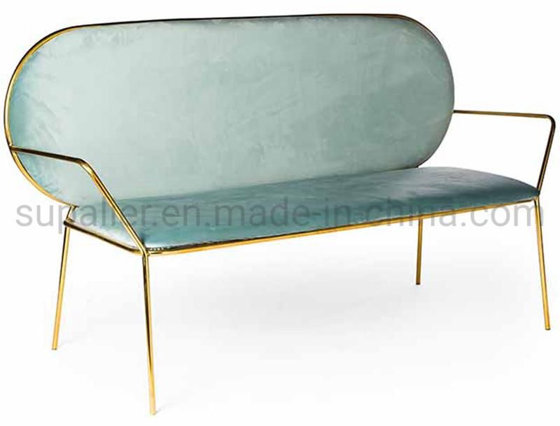 Hot Sale Modern Style Hotel Furniture Metal Frame Fabric Sofa