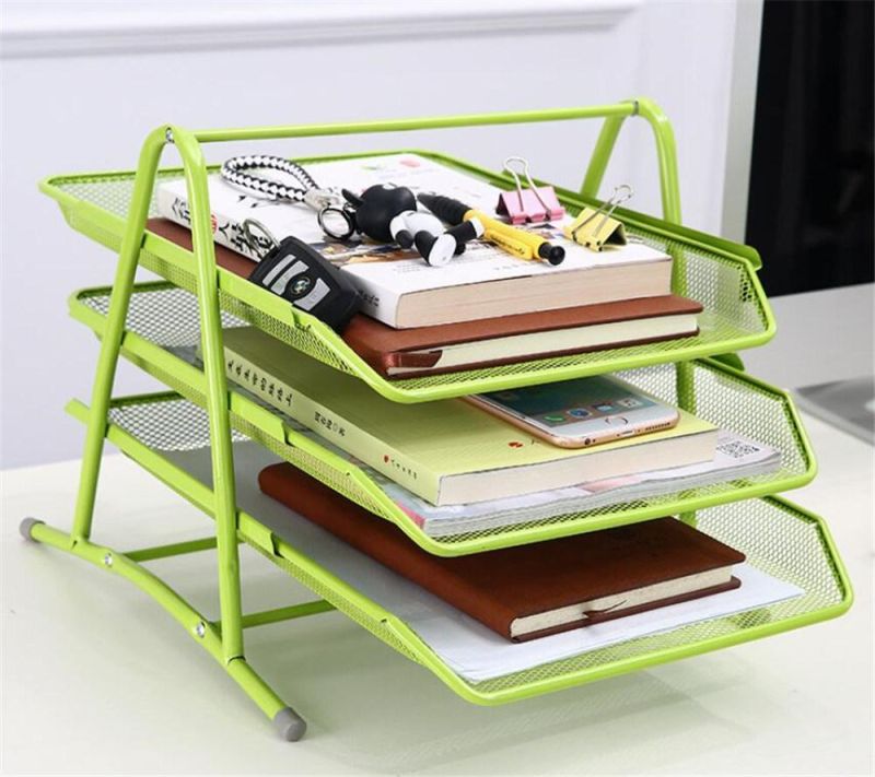 Desk Organizer Mesh Paper Tray 3 Tier Office File Rack