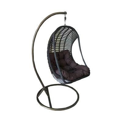 China Wholesale Outdoor PP Ratten Wicker Patio Hammock Furniture Rattan Garden Egg Hanging Swing Chair