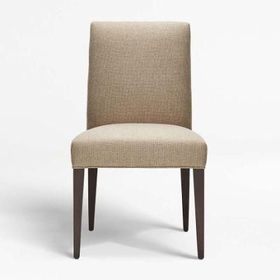 Modern Fabric Upholstered Metal Leg Dining Chair Living Room Cafe Furniture