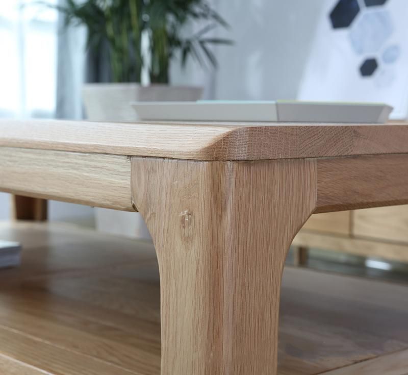 All Solid Wood White Oak Coffee Table Modern Minimalist Living Room Coffee Table 0088