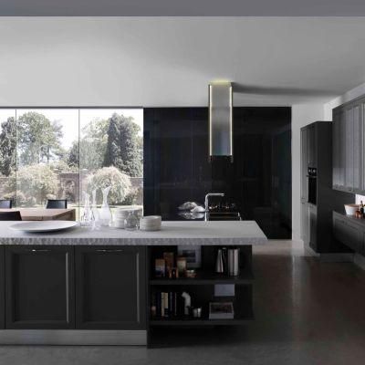 Custom Luxury Home Furniture Grey Painting Matte Lacquer Kitchen Furniture