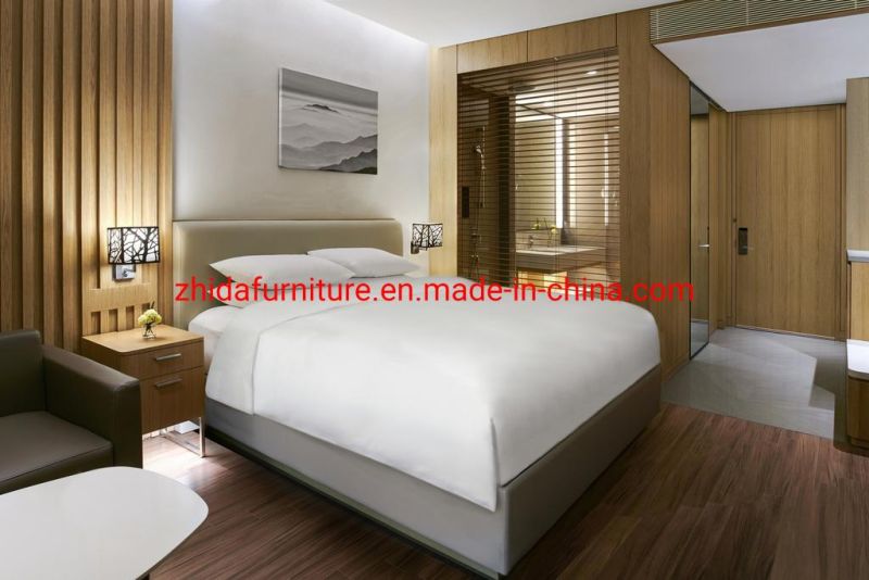 Saudi Arabia Modern 5 Star Commercial Resort Hilton Hotel Apartment Furniture Living Room Bedroom Wooden King Size Bed