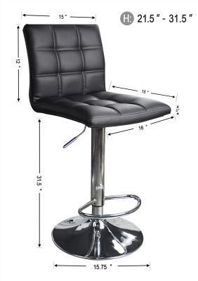 Optional Colors Swivel Straps Leather Stainless Steel Modern Bar Stools Removable Bar Chairs
