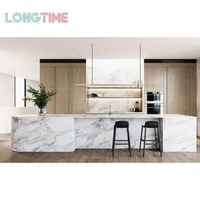 Customizable Marble/Slab Bendable Veneer Furniture Kitchen Cabinets (KV04)