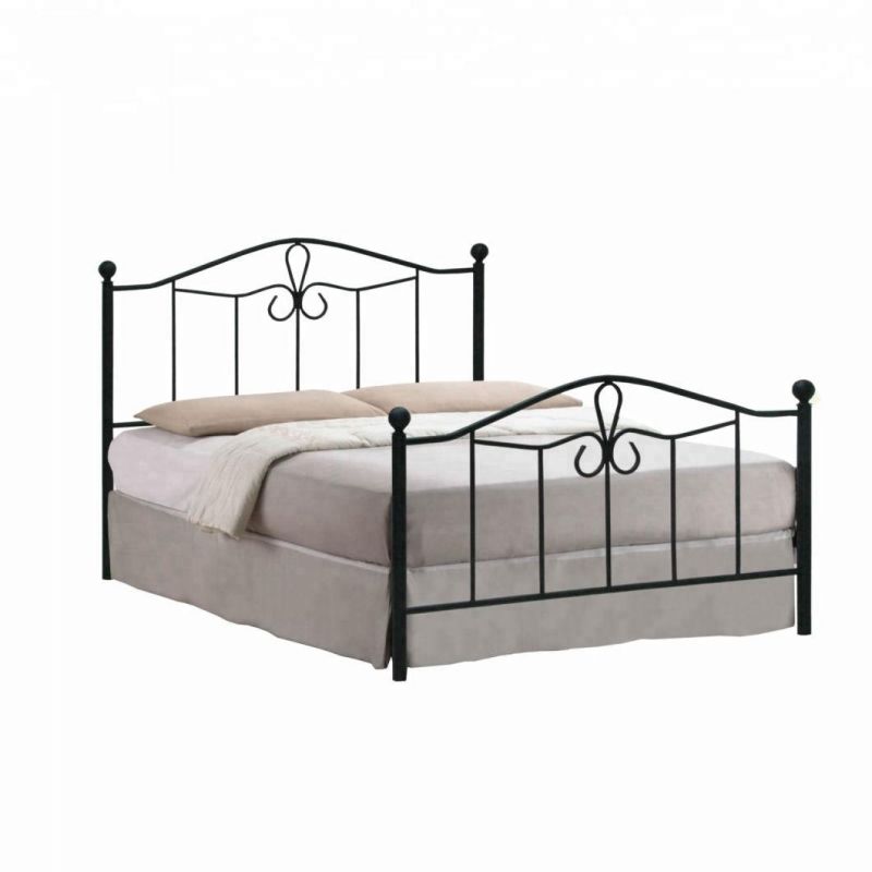 Hotel Dormitory Convenient and Simple Atmospheric Iron Metal Single Double Bed for Home Furniture