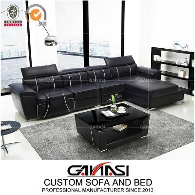 Ganasi Electric Foot Rest Leather Sofa Furniture for Home Use
