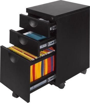 Modern Black Color Sample Metal Moving Three Drawer Small Cabinet (SZ-FC035)