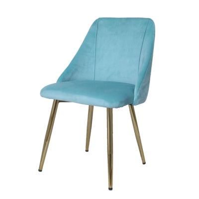 Hot Selling Modern Quality Leisure Fabric Restaurant Dining Chair with Metal Leg
