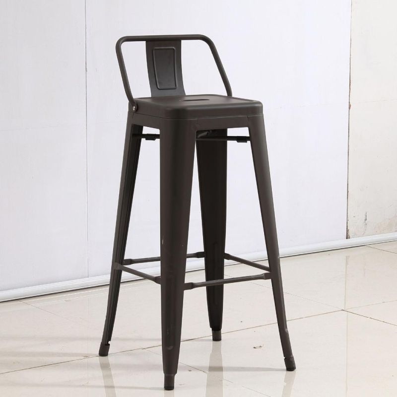 High Bar Stool with Back/Cheap Metal Bar Chair/Vintage Bar Stools for Cafe Bar