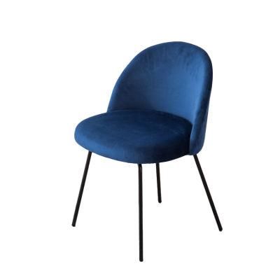 Chaise En Velours Bleu Modern Banquet Restaurant Furniture Blue Velvet Fabric Upholstered Dining Room Chair