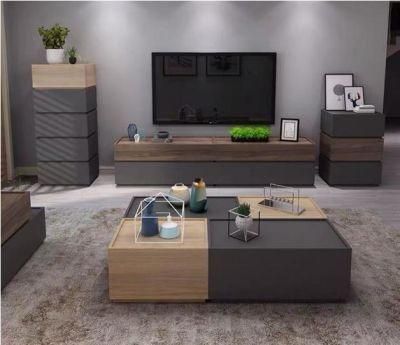 Modern Cheap Quality Wooden Storage Hotel Living-Room Furniture Coffee Table