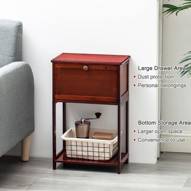 Modern Storage Cabinet Bedside Furniture & Accent End Table Chest for Home, Bedroom Accessories, Office, College Dorm