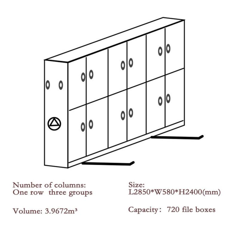 Library and Office Furniture, Modern Metal Mobile Shelving Compactor, Filing Shelves.