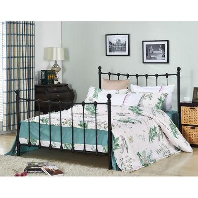 European-American Simple Nordic Modern Design Export High-Quality Environmentally Friendly Formaldehyde-Free Double Wrought Iron Bed