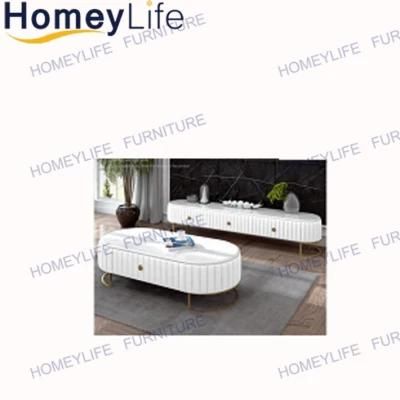 Gold Stable Metal Legs Family Home Living Room Marble Coffee Table Furniture