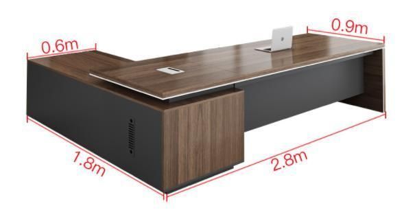 L Shape Executive Table MDF Wooden Modern Office Furniture