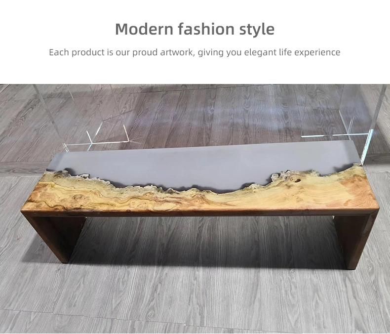 New Arrival Eco Friendly Modern Design Wooden Epoxy Resin River Table for Dinner