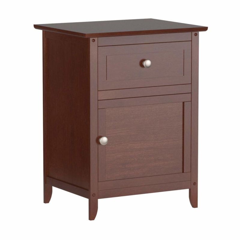 Wood Eugene Accent Table, Walnut