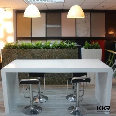 Office Furniture Modern Design Acrylic Solid Surface Resin Stone Bar Table