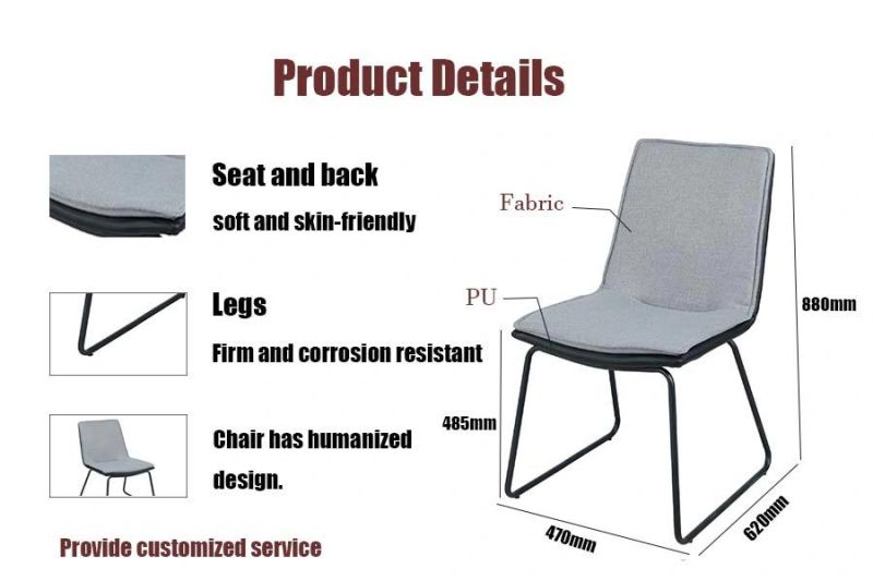 Home Outdoor Furniture Sofa Chair Fabric Banquet Dining Chair Wedding Chair with Steel Frame