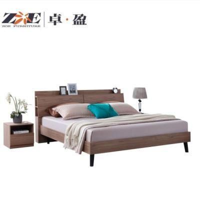 Modern Bedroom Furniture King Double Wooden MDF Home Furniture Bedroom Bed